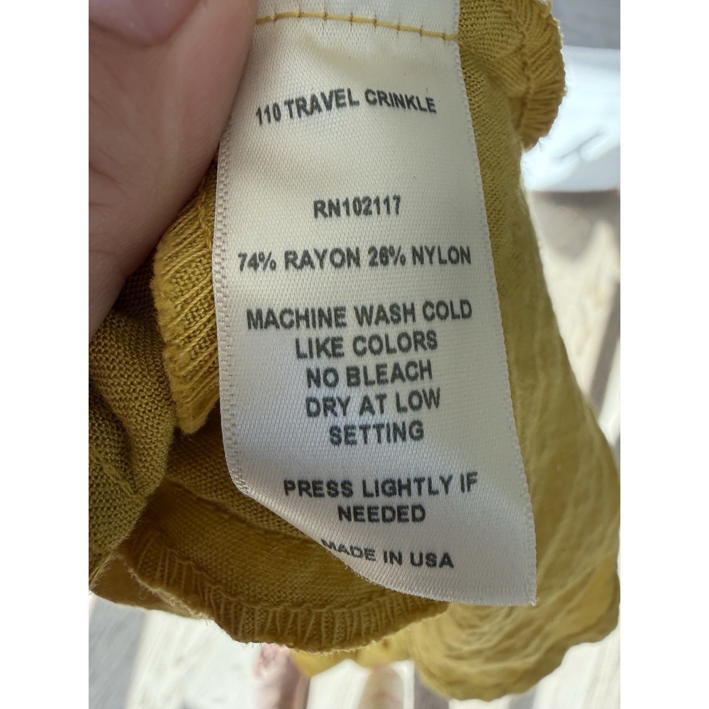 Elevens Stitch Women's Lagenlook Cotton Top Pockets  Asymmetrical Short Sleeve - Picture 7 of 7